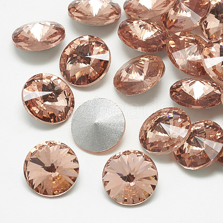 Pointed Back Glass Rhinestone Cabochons RGLA-T086-6mm-08-1