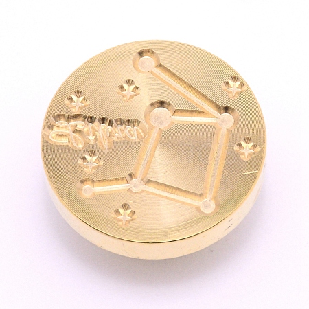 Brass Wax Sealing Stamp Head AJEW-TAC0026-01LG-07-1