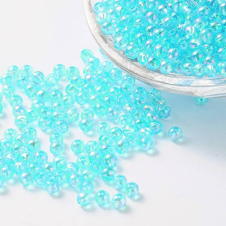 Eco-Friendly Transparent Acrylic Beads X-PL733-7-1