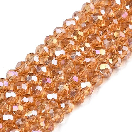 Electroplate Glass Beads Strands EGLA-A044-T4mm-B23-1