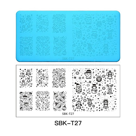 Stainless Steel Nail Art Stamping Plates MRMJ-S048-SBK-T27-1