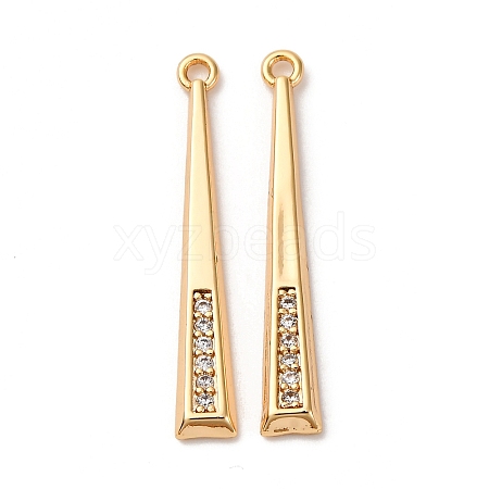 Brass Micro Pave Cubic Zirconia Pendants KK-Z112-14G-1