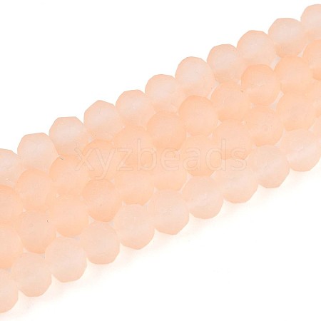 Baking Paint Frosted Glass Beads Strands FGLA-N003-6mm-07-1