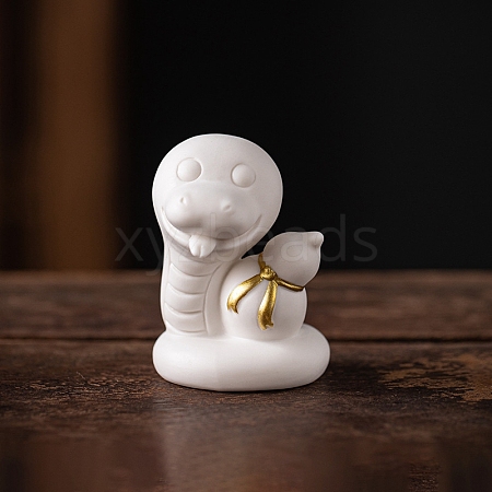 Porcelain Snake with Gourd Display Decoration PW-WG991F5-04-1