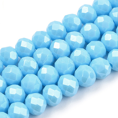 Electroplate Glass Beads Strands EGLA-A034-P3mm-A06-1