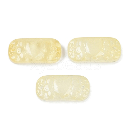 Spray Painted Transparent Glass Connector Charms X1-GLAA-H035-06E-1