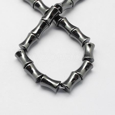 Non-magnetic Synthetic Hematite Beads Strands G-Q908-12x8mm-1