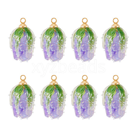 10Pcs Transparent Acrylic Pendants SACR-TA0001-66C-1