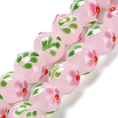 Handmade Lampwork Bumpy Beads Strands LAMP-A005-01E-1