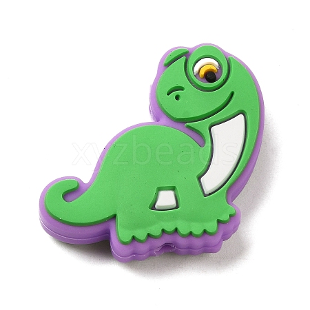 Cartoon Dinosaur Food Grade Eco-Friendly Silicone Focal Beads SIL-Q022-05B-1