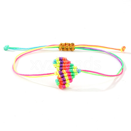 Adjustable Braided Polyester Cord Bracelets for Friendship and Couple VG5785-8-1