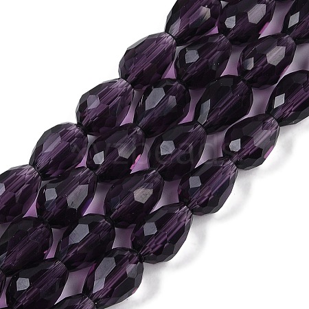 Transparent Glass Beads Strands EGLA-N013-T8mm-D06-1