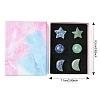 Natural Gemstone Healing Moon & Star & Round Ornaments AJEW-FS0001-12A-5