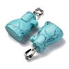 Synthetic Turquoise Pendants G-B127-07P-10-2