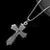 Non-Tarnish Cross Pendant Necklaces HO0584-1