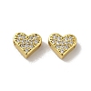 Brass Micro Pave Cubic Zirconia Beads KK-H487-03G-1