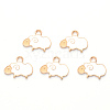 Alloy Enamel Pendants X-ENAM-R059-08A-RS-1