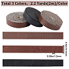3 Rolls 3 Colors PU Imitation Leather Cord LC-GF0001-08B-2