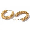 Brass Wire Wrap Spiral Oval Hoop Earrings for Women EJEW-A093-15G-2