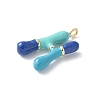 Brass Enamel Pendants KK-E093-03G-H-02-2