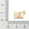 Brass Enamel Charms X-KK-Q028-17A-G-3