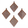 Natural Walnut Wood Pendants X-WOOD-N011-011-2