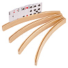 Wooden Curved Playing Cards Holders ODIS-WH0025-136-1