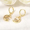 Moon Brass Micro Pave Clear Cubic Zirconia Hoop Earrings EJEW-Z162-01G-2