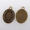 Vintage Tibetan Style Alloy Pendant Cabochon Bezel Settings X-TIBEP-M018-123AB-NF-2