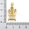 Rack Plating Brass Micro Pave Clear Cubic Zirconia Pendants ZIRC-L100-158G-01-3