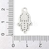 Hamsa Hand/Hand of Fatima/Hand of Miriam Tibetan Style Alloy Pendants TIBEP-R344-01AS-LF-3