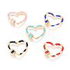 Golden Plated Brass Screw Carabiner Lock Charms KK-L197-01-1