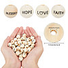 Globleland 120Pcs 4 Styles Wood Beads WOOD-GL0001-16-2