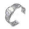 Constellation Alloy Open Cuff Bangles for Women Men LS-BJEW-C064-01AS-09-1