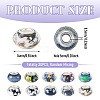 30Pcs Printed Transparent Resin European Beads RESI-TADJ0001-03A-3