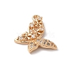 Brass Micro Pave Clear Cubic Zirconia Pendants KK-C062-092G-2