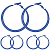 3 Pairs Spray Painted Alloy Hoop Earrings EJEW-SP0001-21B-7