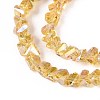 Electroplate Transparent Glass Beads Strands GLAA-N021-4mm-23-4