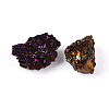 8~12Pcs Electroplated Natural Coal Quartz Geode Cornucopia Mineral Specimen G-N360-03B-3