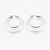 Tarnish Resistant 201 Stainless Steel Hoop Earrings EJEW-I213-B-02P-1