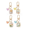 Alloy Enamel Pendant Decorations HJEW-JM04794-1