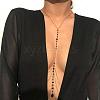 Iron & Black Glass Layered Body Chains for Women WGFBD6B-01-2