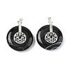 Natural Black Agate(Dyed & Heated) Pendants GG-CBAF4FB-02S-B01-1