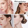 4 Pairs 2 Colors Brass Hoop Earring Findings ZIRC-SZ0005-05-7