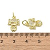 Rack Plating Brass Micro Pave Clear Cubic Zirconia Pendants KK-O017-02A-G-3