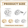 8Pcs 2 Colors 304 Stainless Steel Stud Earring Findings STAS-LP0004-76-2