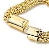 Men's Alloy Wheat Chains Double Layer Multi-strand Bracelet BJEW-A129-08G-4