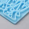 DIY Letter A~Z Holographic Connector Charm Silicone Molds DIY-TAC0026-03-4