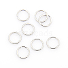 Tarnish Resistant 304 Stainless Steel Open Jump Rings STAS-J013-8x0.9mm-01-1