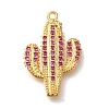 Brass Micro Pave Cubic Zirconia Pendants KK-M295-18G-02-1